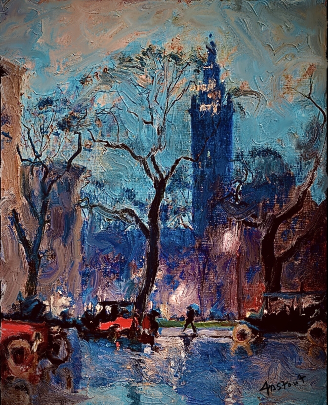 Rainy Night In The Big Apple by artist James Stout